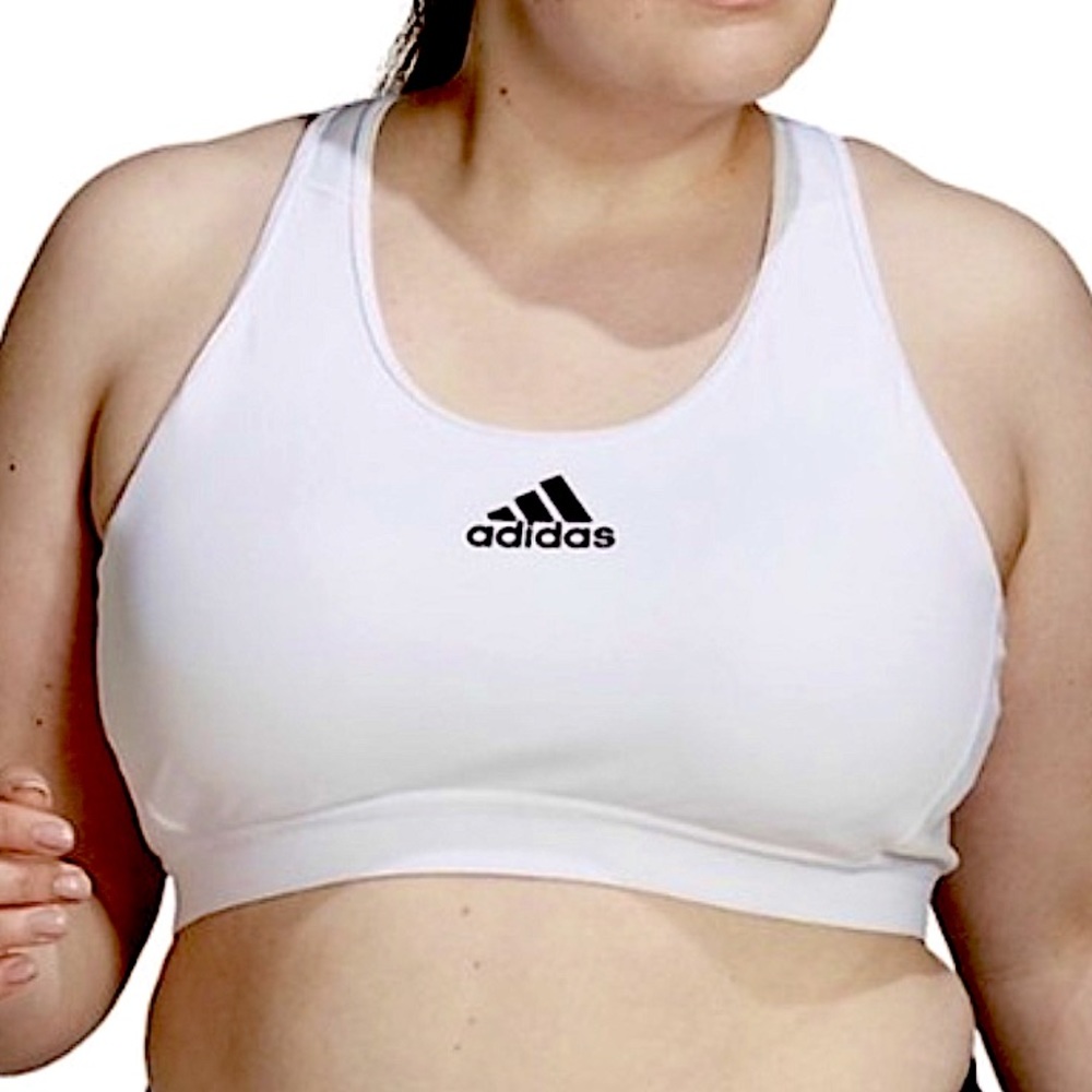 - Adidas 1X Alphaskin White Sport Bra SZ 1X! NEW!